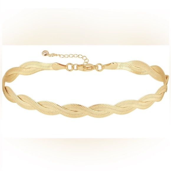 The Unbranded Brand Jewelry - #96 Gold Plated Twisted Herringbone bracelet